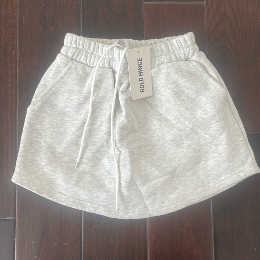 Gold Hinge Sweat Skirt